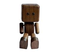 Wood Toy, Desk Decor, Car Ornament, Kinetics Motion, Wobble Design, Hand Finish, Sustainable Craftsmanship, Portable Accent, Breeze-Activated Fun for Daily Smiles, 2.36x1.46 inches