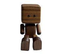 Wood Toy, Desk Decor, Car Ornament, Kinetics Motion, Wobble Design, Hand Finish, Sustainable Craftsmanship, Portable Accent, Breeze-Activated Fun for Daily Smiles, 2.36x1.46 inches