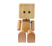 Wood Toy, Desk Decor, Car Ornament, Kinetics Motion, Wobble Design, Hand Finish, Sustainable Craftsmanship, Portable Accent, Breeze-Activated Fun for Daily Smiles, 2.36x1.46 inches