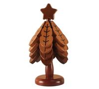 Wood Tree Coasters - Foldable Stand Set, Christmas Table Ornament