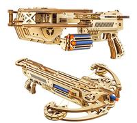 Wood Trick Bullet Boltcaster Balestra Puzzle in legno 3D per adulti da costruire - Spara fino a 9,8 m - Modelli in legno ingegneria progetti fai da te puzzle meccanici 3D kit modello per adulti