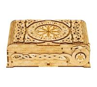 Wood Trick Nordic Chest Puzzle Box - Puzzle 3D in legno fai da te per adulti - Incisione scandinava - Modello meccanico 3D da costruire, kit di ingegneria fai da te per adulti