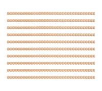 Wood Trim - 15.75 Inch Decorative Beaded Molding for Window Door Cabinet, Wall Shelf with Craft Function, Half Round Beads for Furniture Decoration, Unfinished Wooden 10 Piece Set