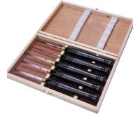 Wood Turning Tools Lathe Chisel Set 5 PCS Mini HSS Woodturning Tools | High Speed Steel Blades Woodworking Chisels for Pen Turning Small Projects Beginners Includes Protective Wooden Box