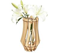 Wood Vase, Flower Holder, 7.87x5.71 Inches Bouquet Display with Compact Frame, Ornament with Secure Base, Wedding Decors with Lightweight Build, Home Accessories for Living Room Kitchen and Workplace
