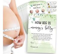 Woodamore Divertenti giochi per baby shower per ragazze, 30 pezzi How Big is Mommys Belly Game, misurazione del pancione o della pancia della birra, gioco neutro di genere, divertente gioco per