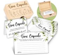 WOODAMORE Time Capsule Box 1° compleanno, capsula del tempo per il primo compleanno, attività per feste di primo compleanno per gli ospiti, biglietti per capsule del tempo regalo per il primo