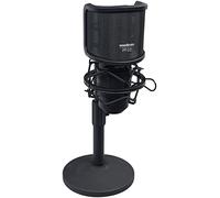 WOODBRASS Bird UM1 Pack Podcast Nero - Microfono USB Cardioide a condensatore PC e Mac per Broadcast e Registrazione Streaming, Podcasting, Conferenza, Home Studio Mao, Voice Off