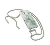 Woodcessories - Change Case, Custodia ecologica 2in1 con tracolla per iPhone 15 in verde acqua - biodegradabile, realizzata a base di piante