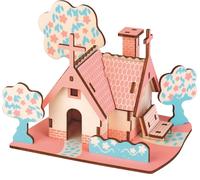 Woodcraft puzzle 3D in legno chalet americano