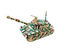 Woodcraft puzzle 3D in legno - grande carro armato