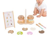Woodcrafted Coffee Playset Toy - Imaginative Beverage Kitchen , for Kids , Brown MediumSized Size , Preschool AgesGroup Learning Toy, Kitchen Imagination Learning Playset