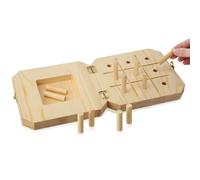 Wooden 9 Hole Peg Board for Finger Dexterity, Fine Motor Skills & Hand Coordination