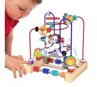 Wooden Abacus Toy - Coaster per Il Labirinto per Tallone per l'educazione della Prima Infanzia | attività di Gioco sensoriale per Belle abilità motorie, Gioco di apprendimento per Bambini,