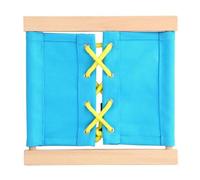 Wooden Activity Busy Board for Seniors - Large 23"x23"x0.59", Fine Motor Skill Practice, Sensory Stimulation, Cognitive Engagement, Promotes Relaxation, Safe & Durable(Blu)