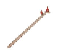 Wooden Advent Calendars Stairs Climbing, 24 Day Christmas Countdown Calendar 2025 - Santa Climbing Stairs Christmas Decorations