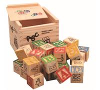 Wooden Alphabet Blocks - Number Animal Fruit | Learning Toy