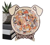 Wooden Animal Puzzle, Cute Animal Table Decor Puzzle, 22.1cm/8.7in Framed Jigsaw Puzzles For Adults Kids For Home Indoor Living Room Study Bedroom Shelf Decoration Creative Gift Display Use