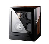 Wooden Automatic Watch Winder Storage Box with LCD Touch Screen Automatic Rotations Wooden Safe Motor LED Winder Box Watch Display Winder B