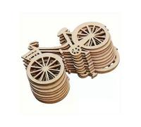 Wooden bicycle decorations, 10 pcs, adding a natural and warm atmosphere