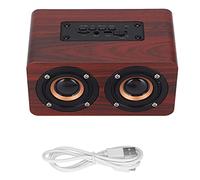 Wooden Bluetooth Speaker - Retro Wireless Subwoofer, AUX Stereo Sound for Home and Tablet (Brown Wood Grain) (Brown wood grain color)