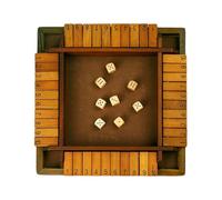 Wooden Board Game - Shut The Box Game, Bar Games for Parties, Strategy Games for Learning Addition | 2-4 Player Math Skills Decision-Making Family Fun Educational Entertainment Travel