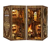 Wooden Booknook, Diy 3D Book Nook con Luce LED e Coperchio Antipolvere Decor, Piccola Taverna Kit Diorama Regali Adatti per gli Adolescenti (Negozio di Pozioni Magiche) (Libri classici)