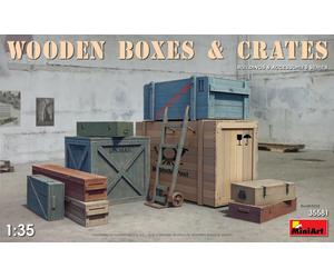Wooden Boxes & Crates Diorama Accessories 1:35 Plastic Model Kit MINIART