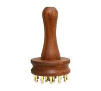 Wooden Brass Teeth Deep Tissue - Scalp Massager Brush, Meridian Massage Brush Gua Sha Tool, Massage Gua Sha Instrument For Men Women Elderly Head Belly Leg Body Muscle Relaxation Home Office