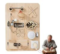 Wooden Busy Board for Adults Sensory Activity Board with Locks