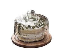 Wooden Cake Pan, Restaurant Cafe Cake Cover Bread Fruit Serving Plate Bake Shop Display Plate Cake Dome Cake Stands