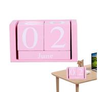 Wooden Calendar Blocks, Desktop Date Display, Rustic Wood Month, Reusable Calendar Decor, Compact Ideal for Teachers, Students, Classroom, and Farmhouse Desk Accessories