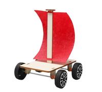 Wooden Car Building Kit - Mechanical Science Lab Projects, Wind Propelled Auto Assembly Kit | STEM Education Craft Set, Engineering Vehicle Model for Kids, Home Physics Learning Activities, Gift