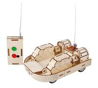 Wooden Car Puzzle Kit Assemble Craft Remote Control Vehicle Toy | Hands On Building Activity for Kids Creative Play Motor Skills STEM Learning Classroom Projects and Family Fun