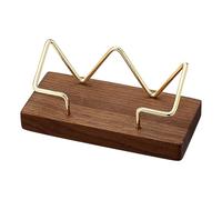 Wooden Card Holder, Multipurpose Desk Organizer, Creative Display Stand with Sleek Finish, Business Card Storage Rack for Workplace Table, Reception, Workroom, Holds Up to 75 Cards