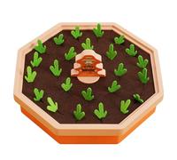 Wooden Carrot Harvest Game- Shape Sorting Toy, Natural Pine Fine Motor Skill Developer, Early Learning Sensory Puzzle, Preschool Educational Gift | For