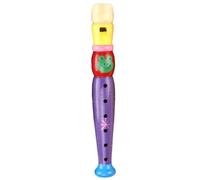 Wooden Cartoon Flute For Kids - 6 Hole Short Recorder Wind Instrument