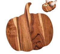 Wooden Charcuterie Boards, Pumpkin Shaped Serving Platter, Cute Kitchen Cutting Board with Handle, Decorative Serving Board for Meat, Vegetables, Fruits, Cheese