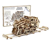 WOODEN.CITY Puzzle 3D in Legno Dream Express - Treno da Costruire per Adulti e Ragazzi - Kit Modellino Meccanico in Legno da Assemblare senza Colla - Regalo Creativo