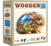 Wooden city - Puzzle Coniglio soleggiato in legno - 150 Pezzi