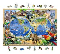 WOODEN.CITY Puzzle da 1000 Pezzi in Legno - Animal Kingdom Map