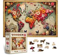 Wooden city - Puzzle Mappa colorata - 1000 Pezzi