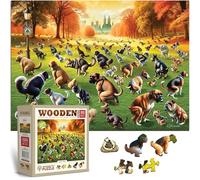 Wooden City Puzzle da 1000 Pezzi in Legno - Puppies' Poopies