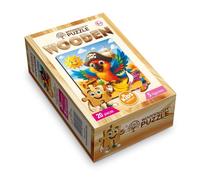 Wooden City Puzzle da 20 Pezzi - Pappagallo Pirata