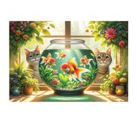 Puzzle in legno Gatti e Pesci WOODEN CITY