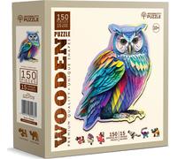 Wooden city - Puzzle Gufo alla moda in legno - 150 Pezzi