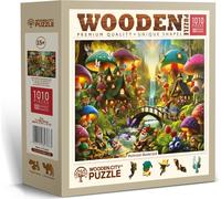 Wooden city - Puzzle Il paese delle meraviglie dei funghi in legno - 1000 Pezzi