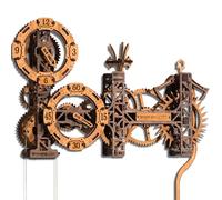 WOODEN.CITY Steampunk Gearworks - Orologio puzzle 3D in legno, kit fai da te, per costruire il tuo puzzle con ingranaggi mobili, 288 parti, kit per la costruzione di orologi meccanici per adulti