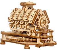 Wooden City V8 Motore, Set Modellismo Legno, 3D Puzzle Legno, Modello di Hobby