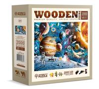 Wooden City - Puzzle in legno Odissea nello spazio 2 in 1 - 2000 pezzi, 801 x 532 mm